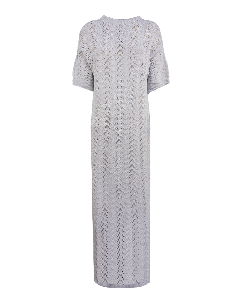 maxi Kleid Strick-Shirt