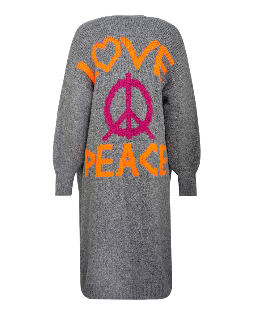 Cardigan mit Peace Logo